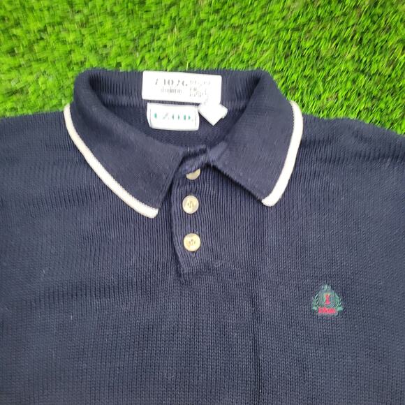 IZOD Collared Sweater Large 21x27 Beige Blue - Picture 3 of 12